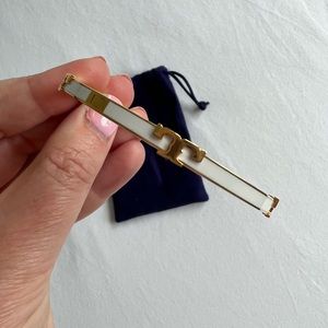 Tory Burch Serif-T Stackable White Bracelet